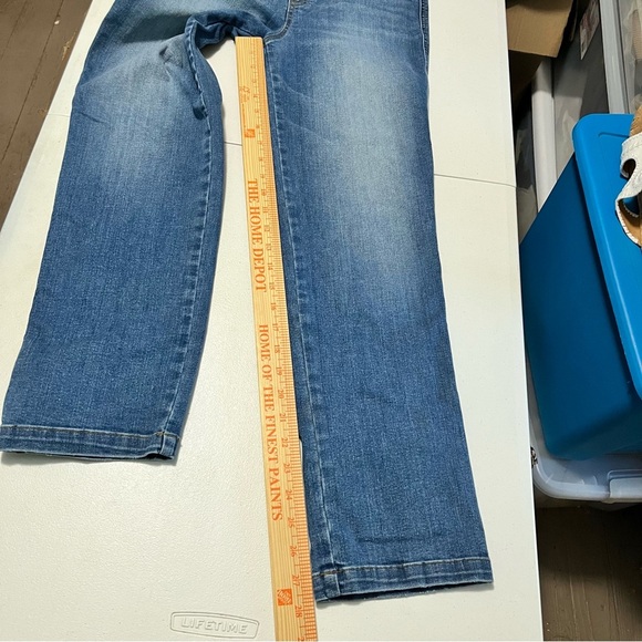 Spanx Ankle Straight Leg Jeans Vintage Indigo Pull On Large D2 - Picture 7 of 9